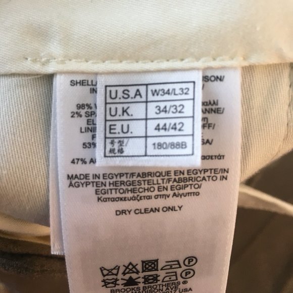 Brooks Brothers Wool Pants Men's, W34/L32 - Picture 4 of 7